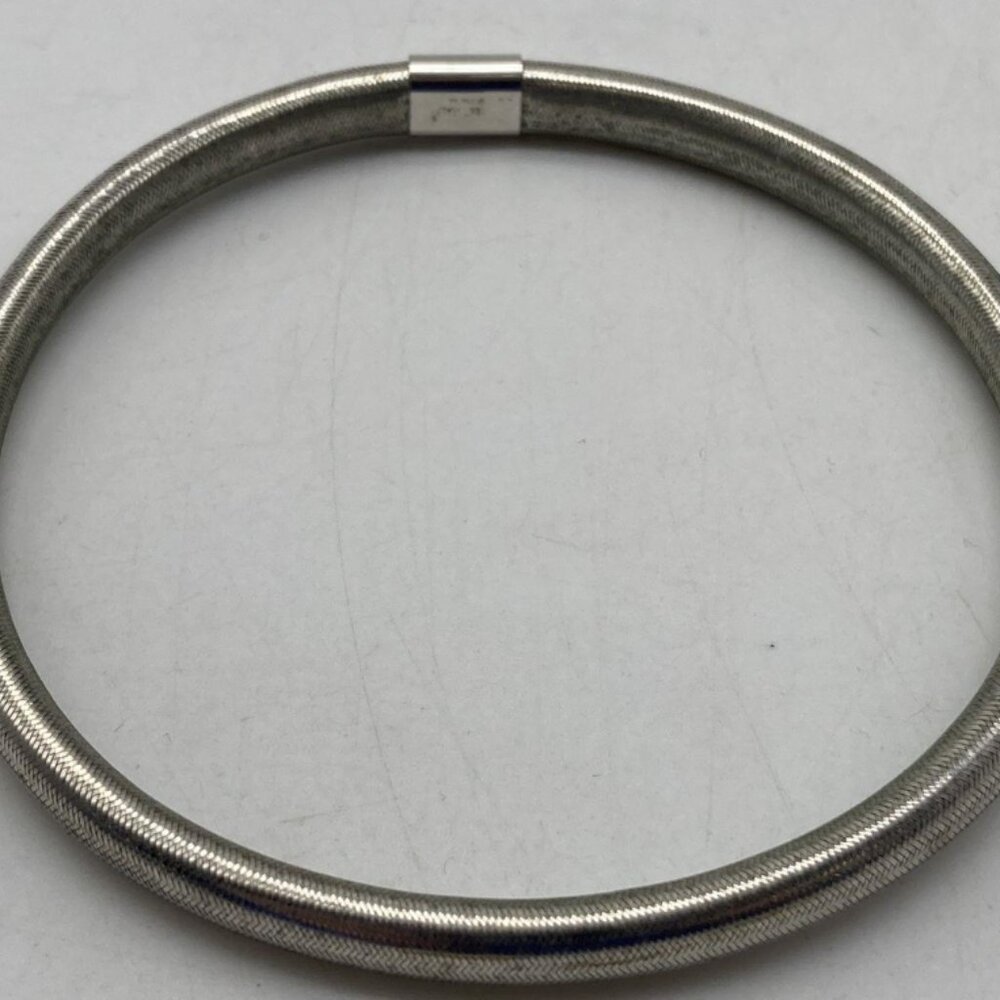 14k White Gold/Mesh Bracelet; 8"; Only The Plate is 14K Gold Not The Mesh